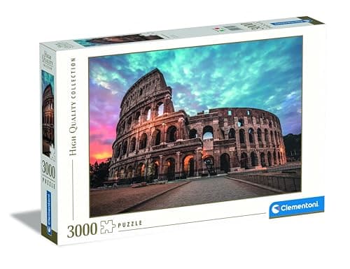Clementoni - Puzzle 3000 Piezas “Coliseum Sunrise” - Rompecabezas para Adultos Imagen del Coliseo de Roma al Amanecer - Dimensiones 118,4 x 84,5 cm, 33548