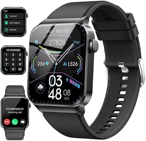 Reloj Inteligente Hombre Mujer 1,96" HD, 300mAh Smartwatch deportivo con 100+ modos, Llamadas Bluetooth, IP68, pulsómetro, SpO2, monitor de sueño, 200+ esferas, música, cámara remota, alarma y voz